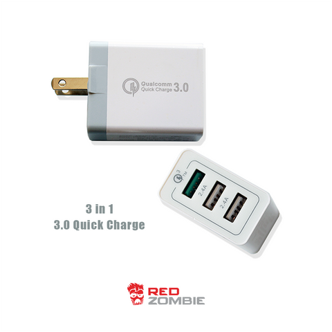 Fast wall charger (qualcomm quick charge 3.0) 3 port