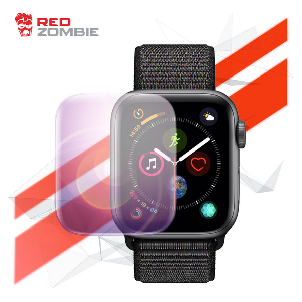 Apple iWatch 45mm Series 7 UV Glass Screen Protector Red Zombie