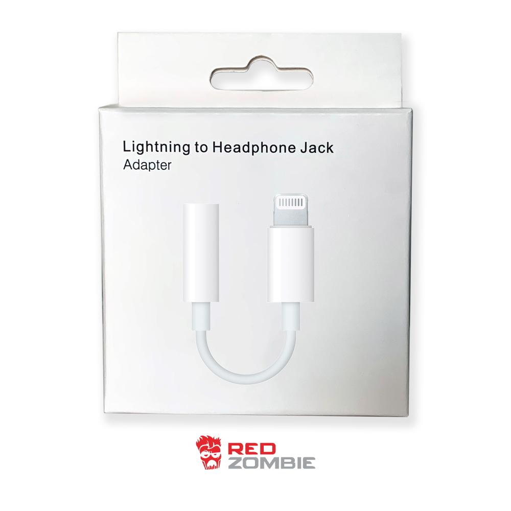 Betydning Skur Prevail Lightning to Headphone Jack Adapter - White – Red Zombie