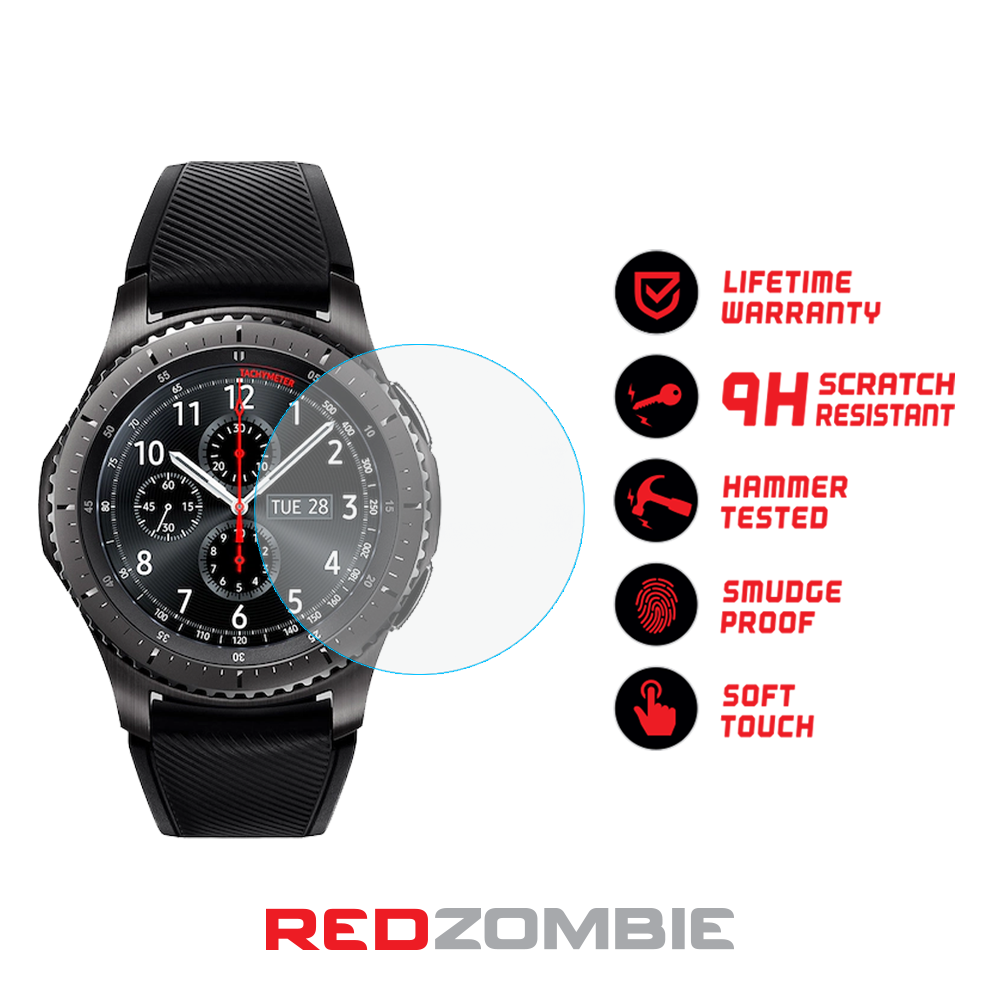 Samsung Gear S3 / S3 Frontier Tempered Glass Screen Protector Red