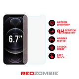 iPhone 12 Pro Max Tempered Glass Screen Protector Red Zombie